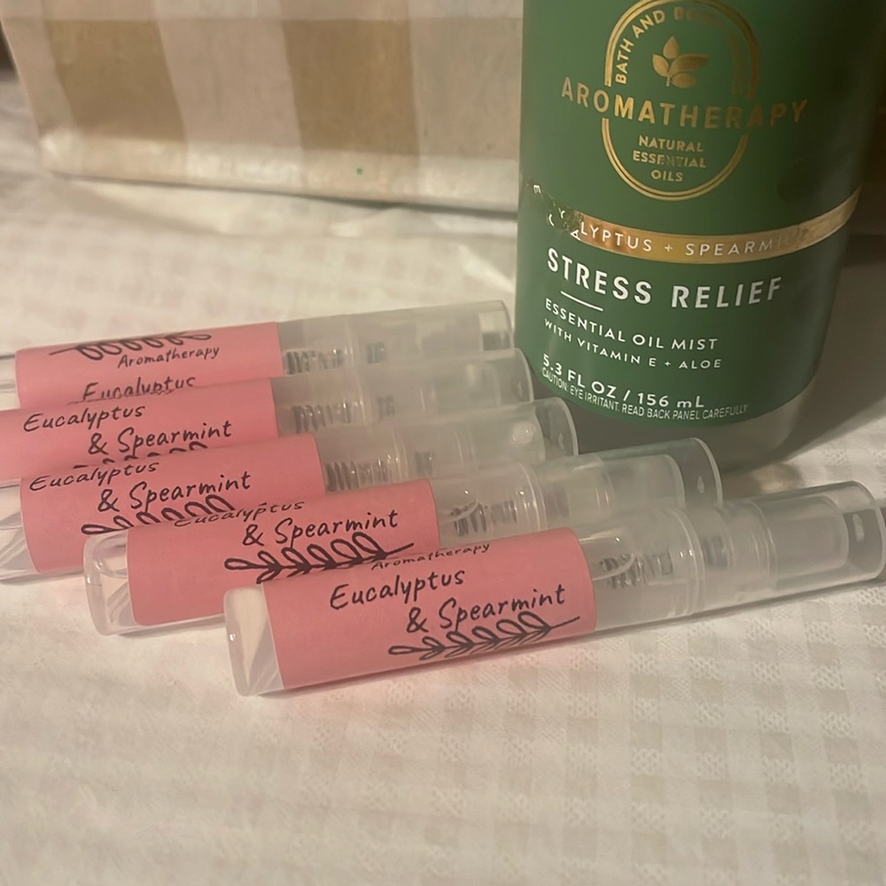 (5) 5ml Eucalyptus & Spearmint Aromatherapy Bath & Bodyworks purse sprays